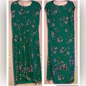 Sleeveless Green Floral Draper James Dress